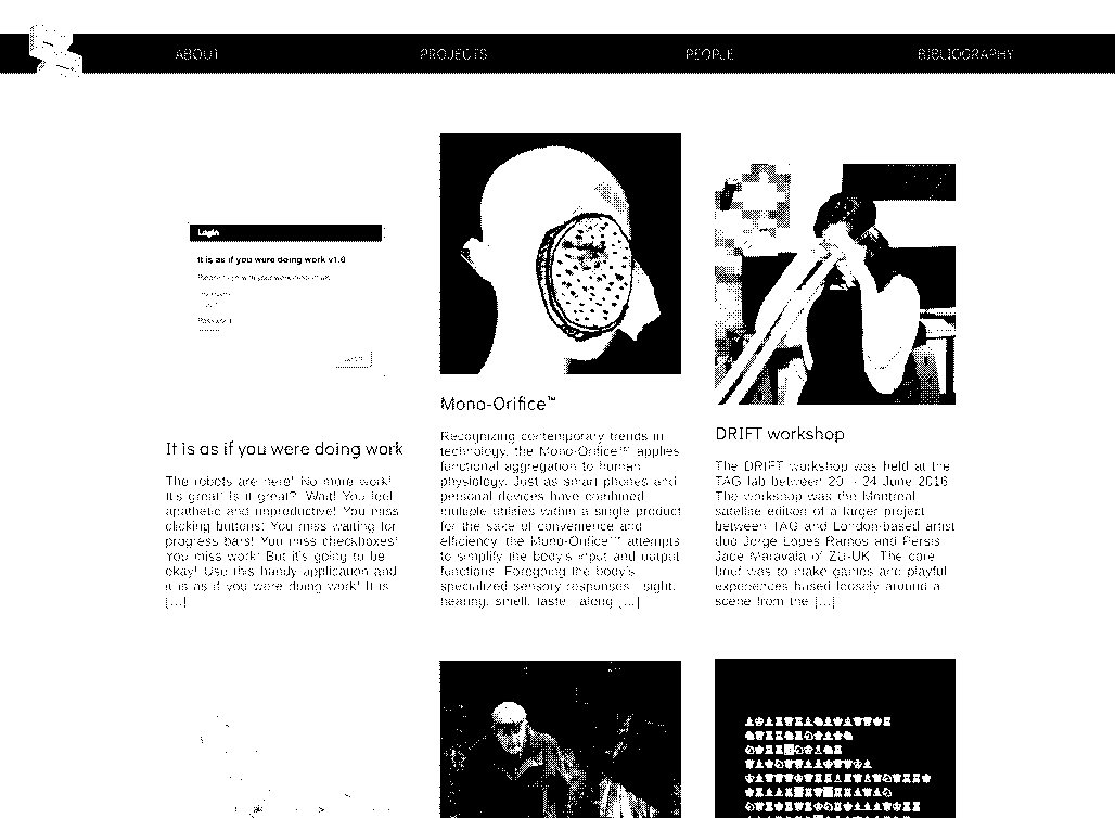screenshot of the original site